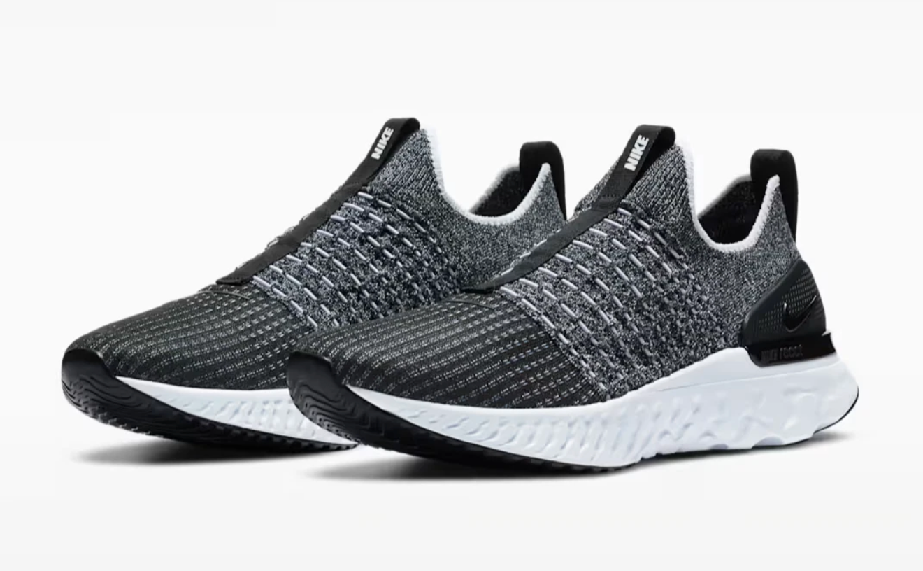 Nike React Phantom Run 2 Black Shoes Mens Size UK7 US8 Casual Sneakers New✅