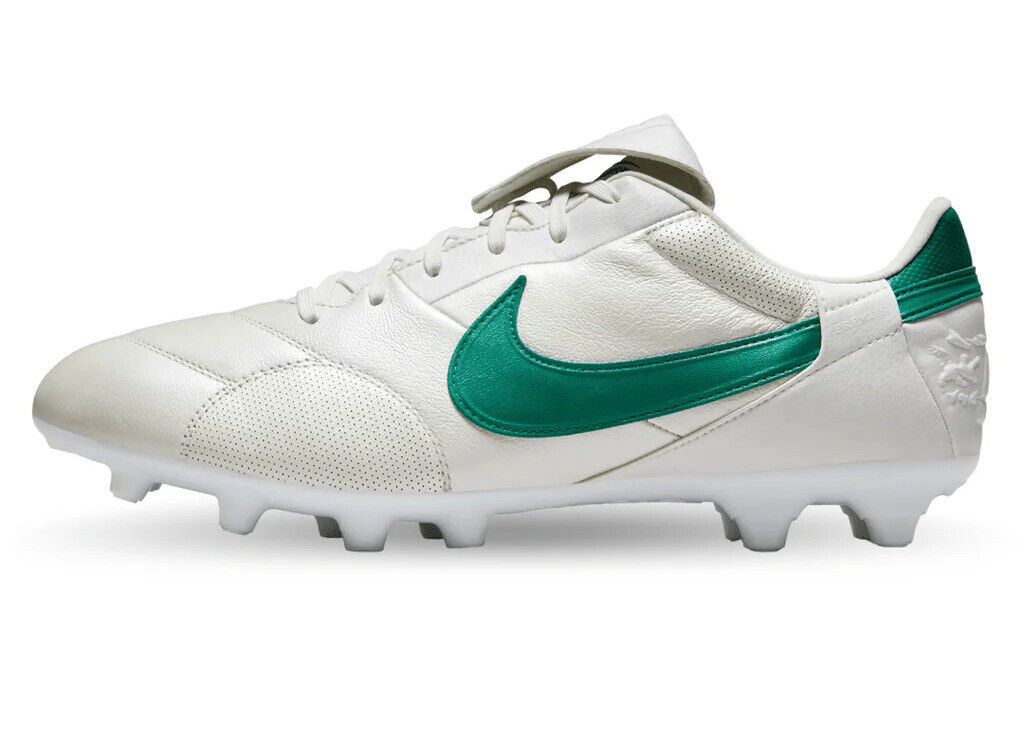 Nike Premier III 3 FG White/Green Football Rugby Boots Mens Size US 8 New✅