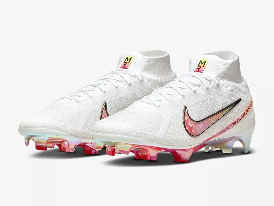 Nike Zoom Superfly 9 Elite MR FG White Football Soccer Boots Mens Size US10 New✅