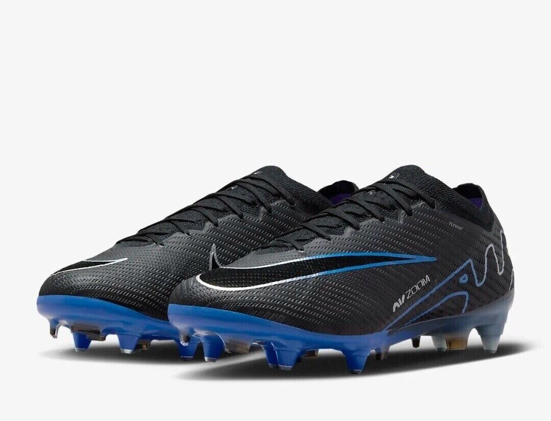 Nike Zoom Vapor 15 Elite SG-Pro AC Black Royal Mens Sz US 8-12 Football Boots