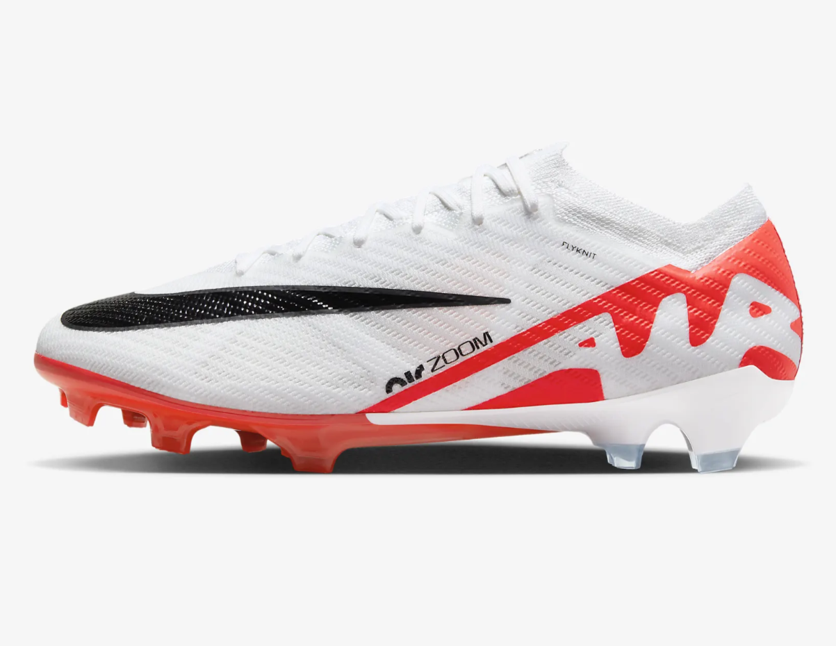 Nike Zoom Mercurial Vapor 15 Elite FG White Red Mens US 6.5 Football Boots ✅