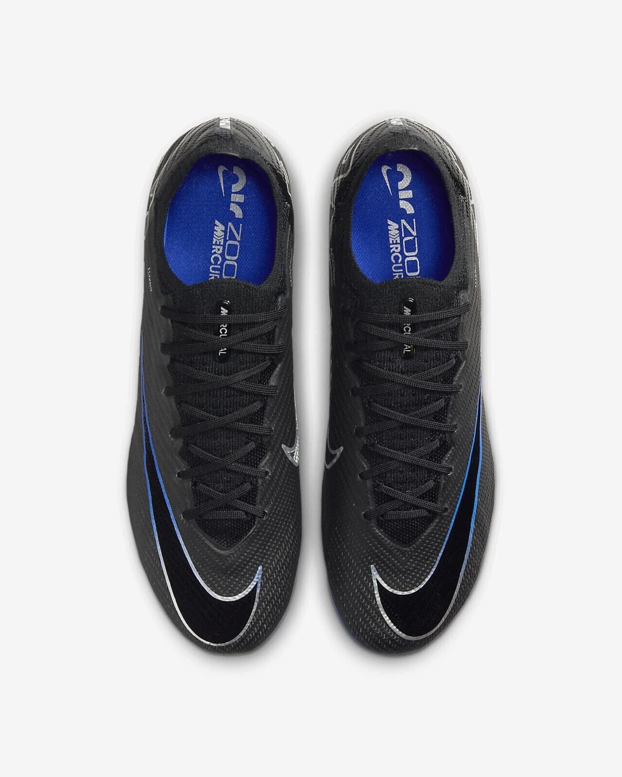 Nike Zoom Mercurial Vapor 15 Elite FG Black Blue Football Boots Mens US 9.5 New✅