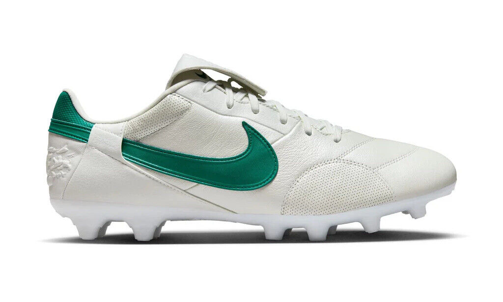 Nike Premier III 3 FG White/Green Football Rugby Boots Mens Size US 9 New✅