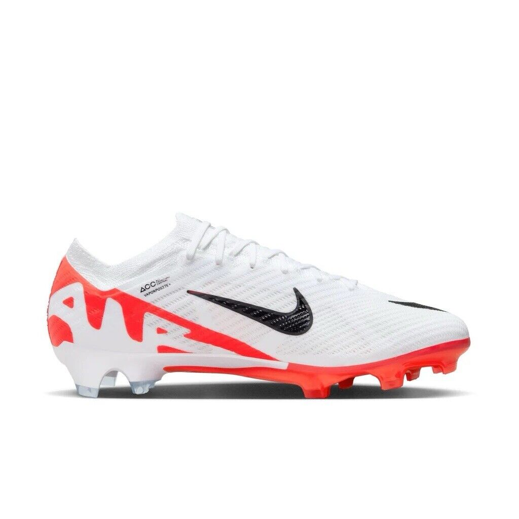 Nike Zoom Mercurial Vapor 15 Elite FG White Red Football Boots Mens US 8.5 New ✅