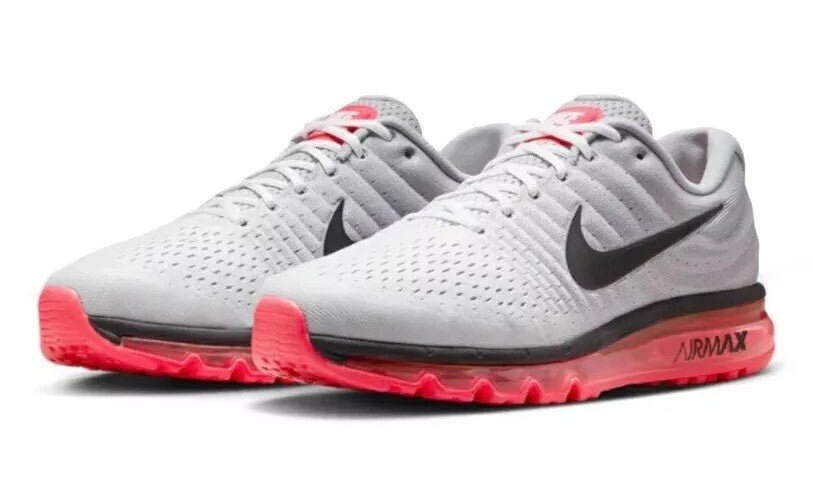 Nike Air Max 2017 Wolf Grey/Coral New Mens Sneakers Size US 8-14 Casual Shoes✅