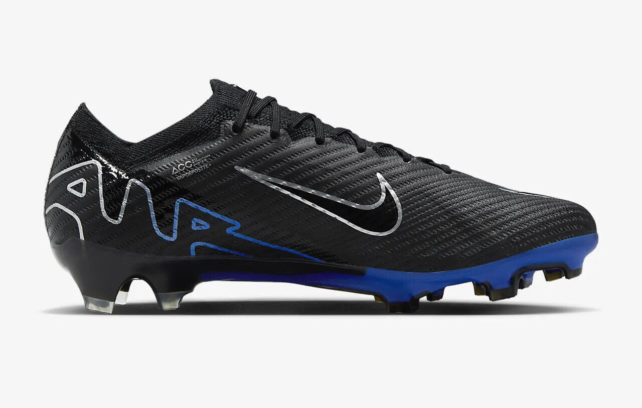 Nike Zoom Mercurial Vapor 15 Elite FG Black Blue Football Boots Mens US 10 New✅