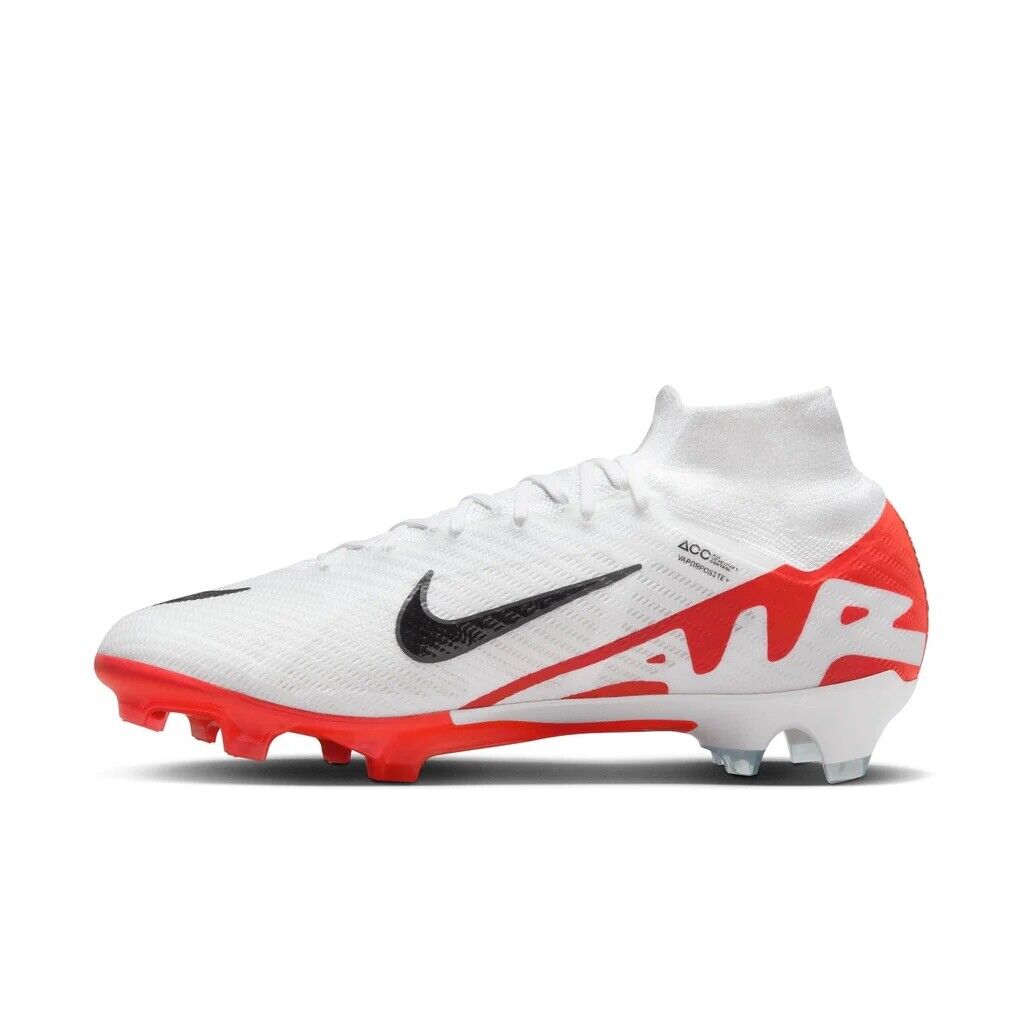 Nike Zoom Superfly 9 Elite FG White/Red Mens US 5-12 Football Soccer Boots New✅