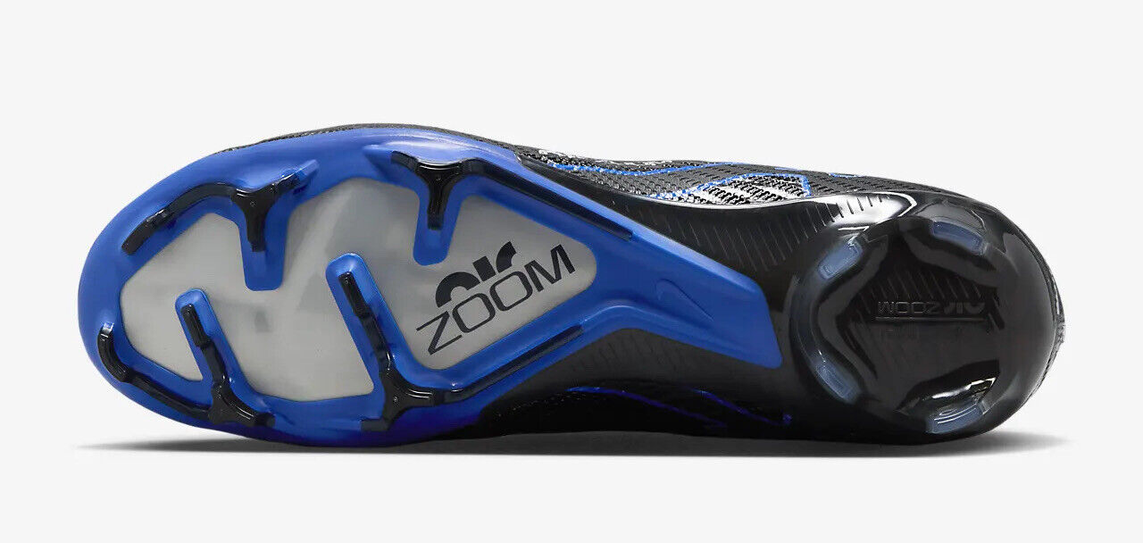Nike Zoom Mercurial Vapor 15 Elite FG Black Blue Football Boots Mens US 9.5 New✅