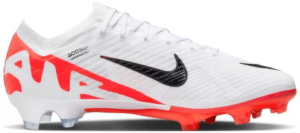 Nike Zoom Mercurial Vapor 15 Elite FG White/Red Football Boots Mens US 6.5-13 ✅