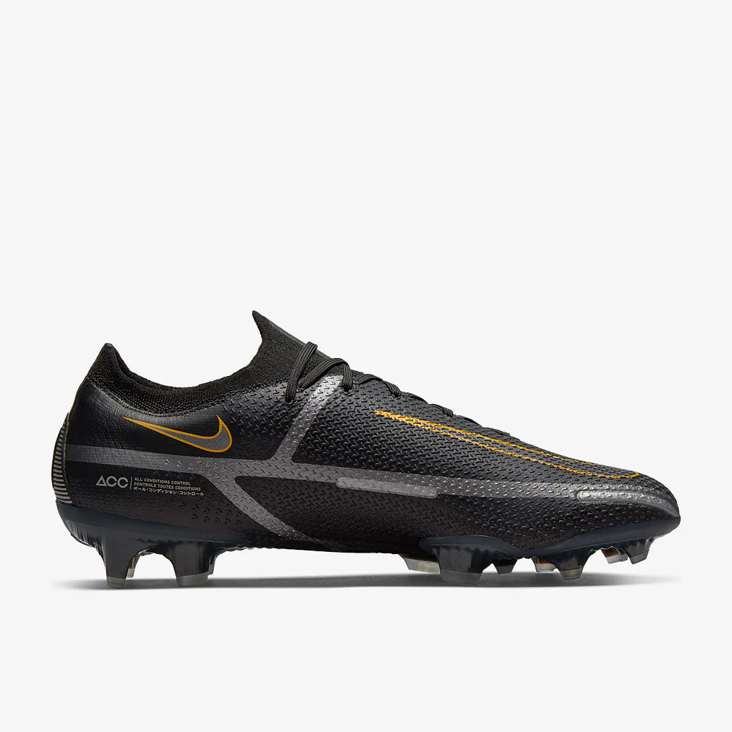 Nike Phantom GT2 Elite FG Black/Gold Soccer Football Boots Mens Size US 8-13 NEW