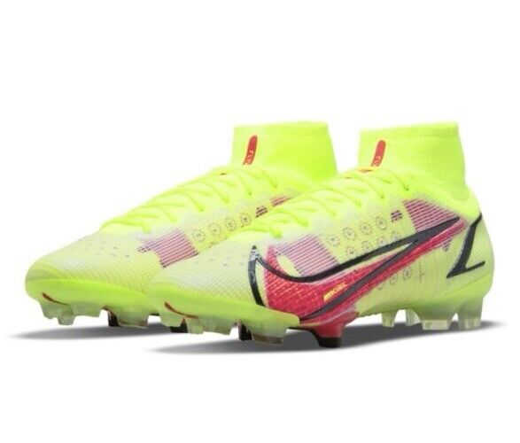 Nike Mercurial Superfly 8 Elite FG Volt/ Red Soccer Boots Mens Size US 12 New✅