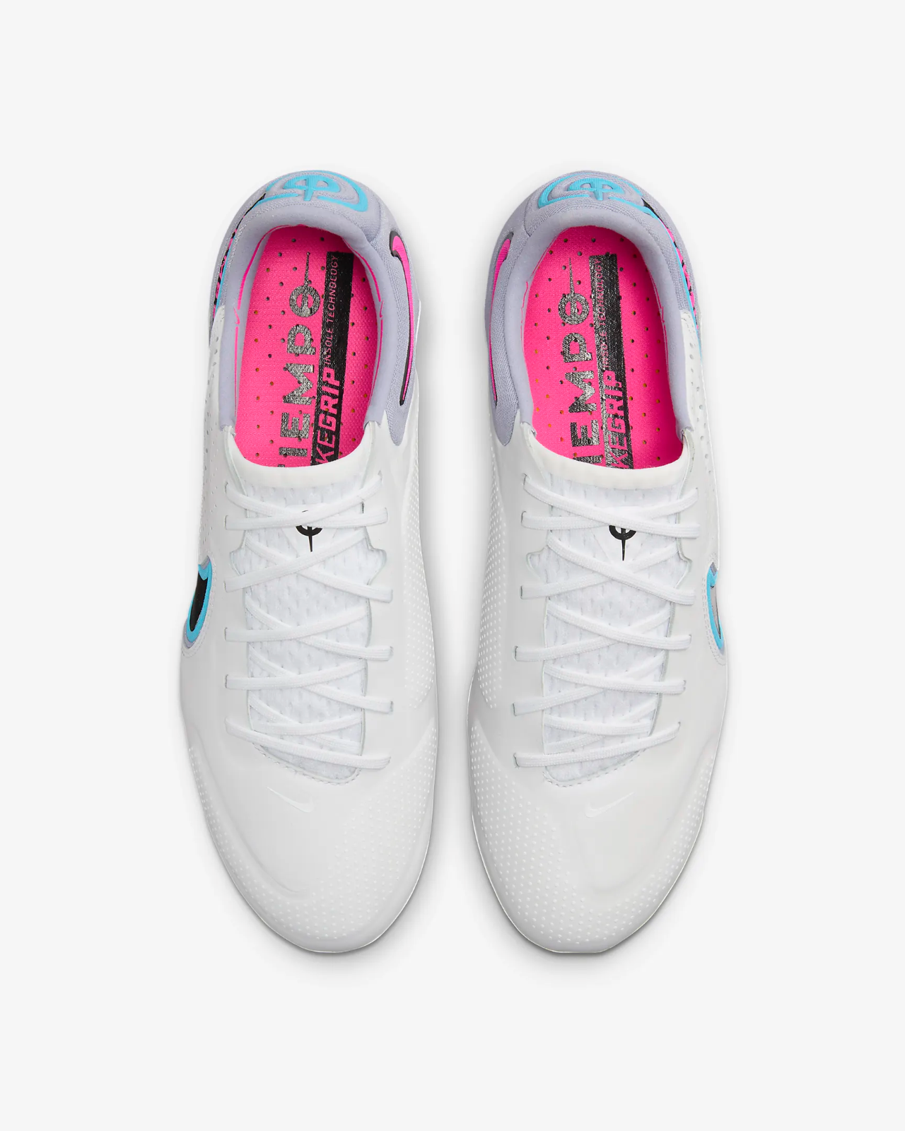 Nike Tiempo Legend 9 Elite FG White Blue Soccer Football Boots Mens Sizes 8-12 ✅