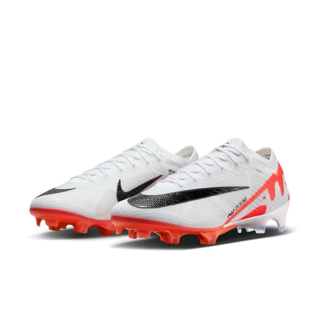 Nike Zoom Mercurial Vapor 15 Elite FG White Red Football Boots Mens US 8 New ✅