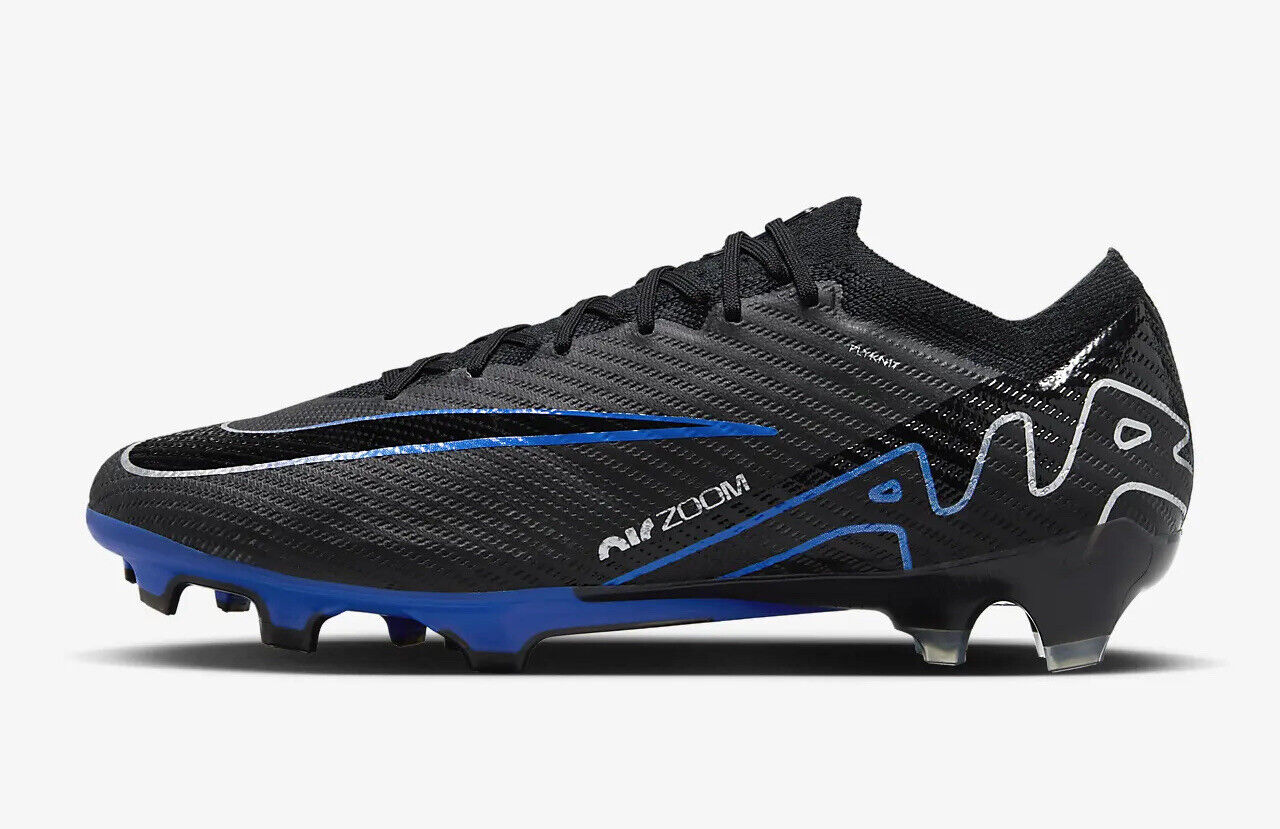 Nike Zoom Mercurial Vapor 15 Elite FG Black Blue Football Boots Mens US 11 New✅