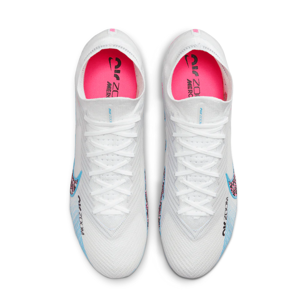 Nike Zoom Mercurial Superfly 9 Elite FG White Football Cleats Mens US 12 ✅