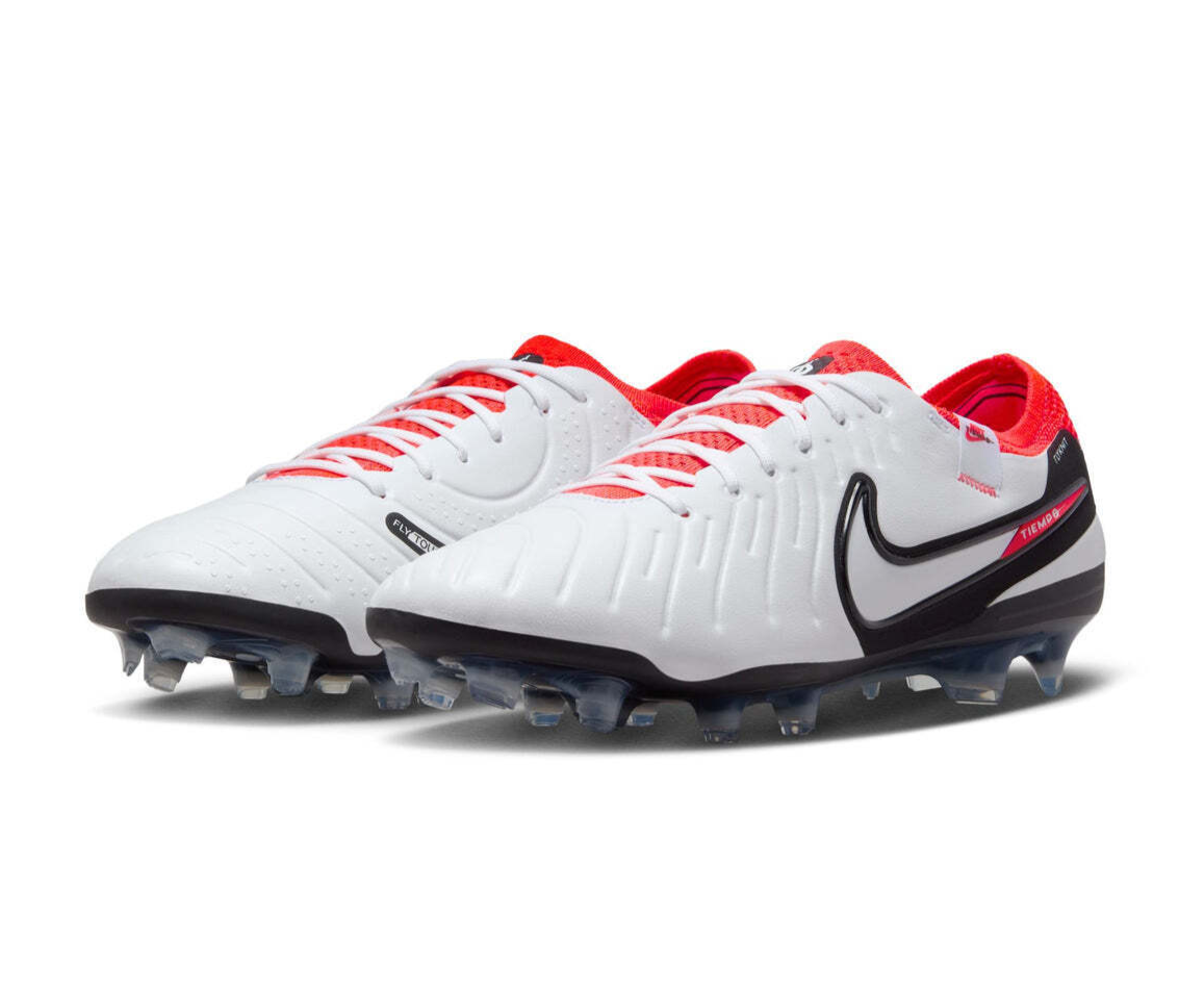 Nike Tiempo Legend 10 Elite FG White Crimson Football Soccer Boots US 11.5 ✅
