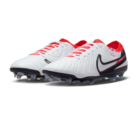 Nike Tiempo Legend 10 Elite FG White Crimson Football Soccer Boots US 11.5 ✅