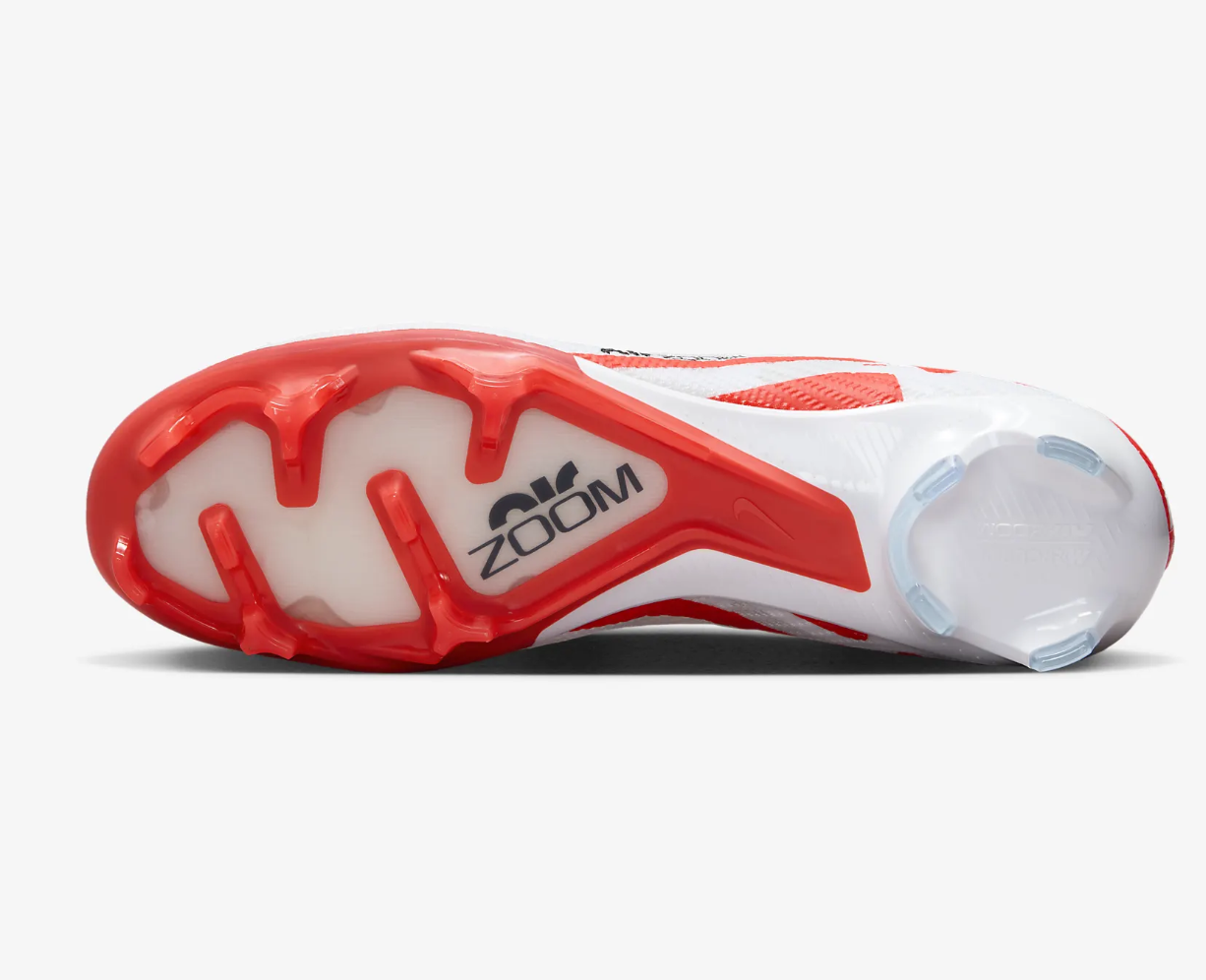 Nike Zoom Mercurial Vapor 15 Elite FG White Red Mens US 6.5 Football Boots ✅